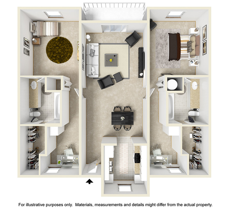 2 BR / 2 BATH 